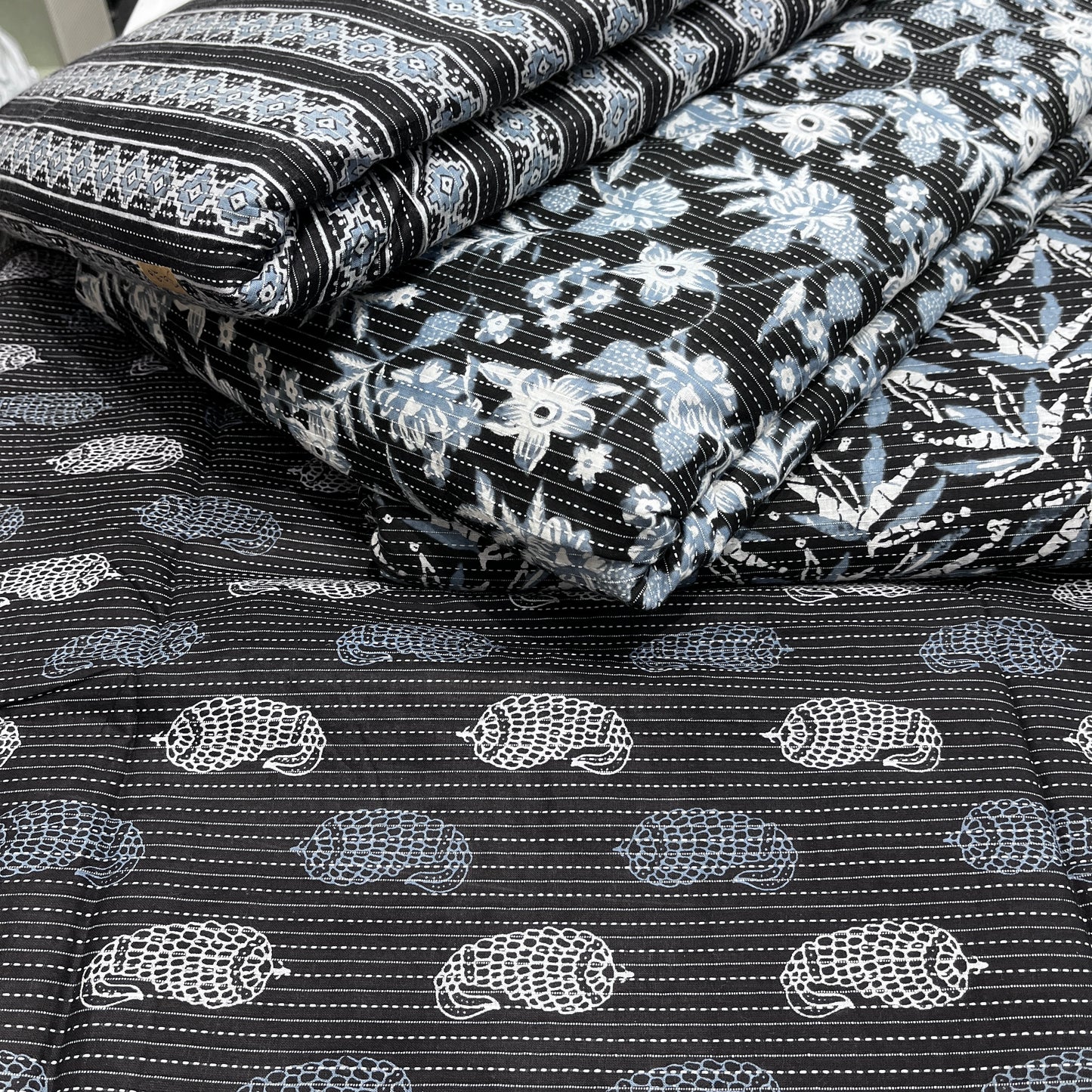 Pure Katha Cotton Prints (Black)
