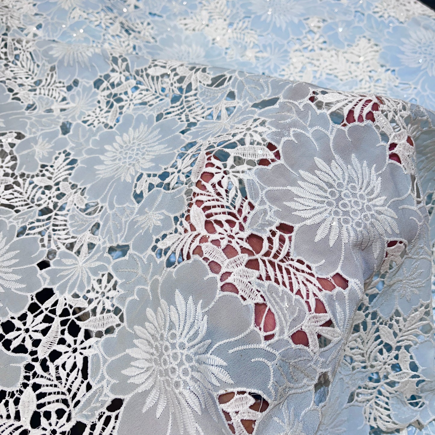 Summer Crepe Hakoba Cutwork Embroidery 52”