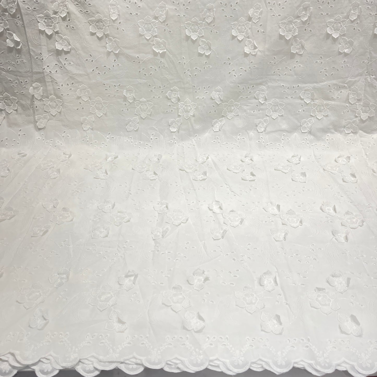 Pure Cotton Applique Cutwork Embroidery 52”