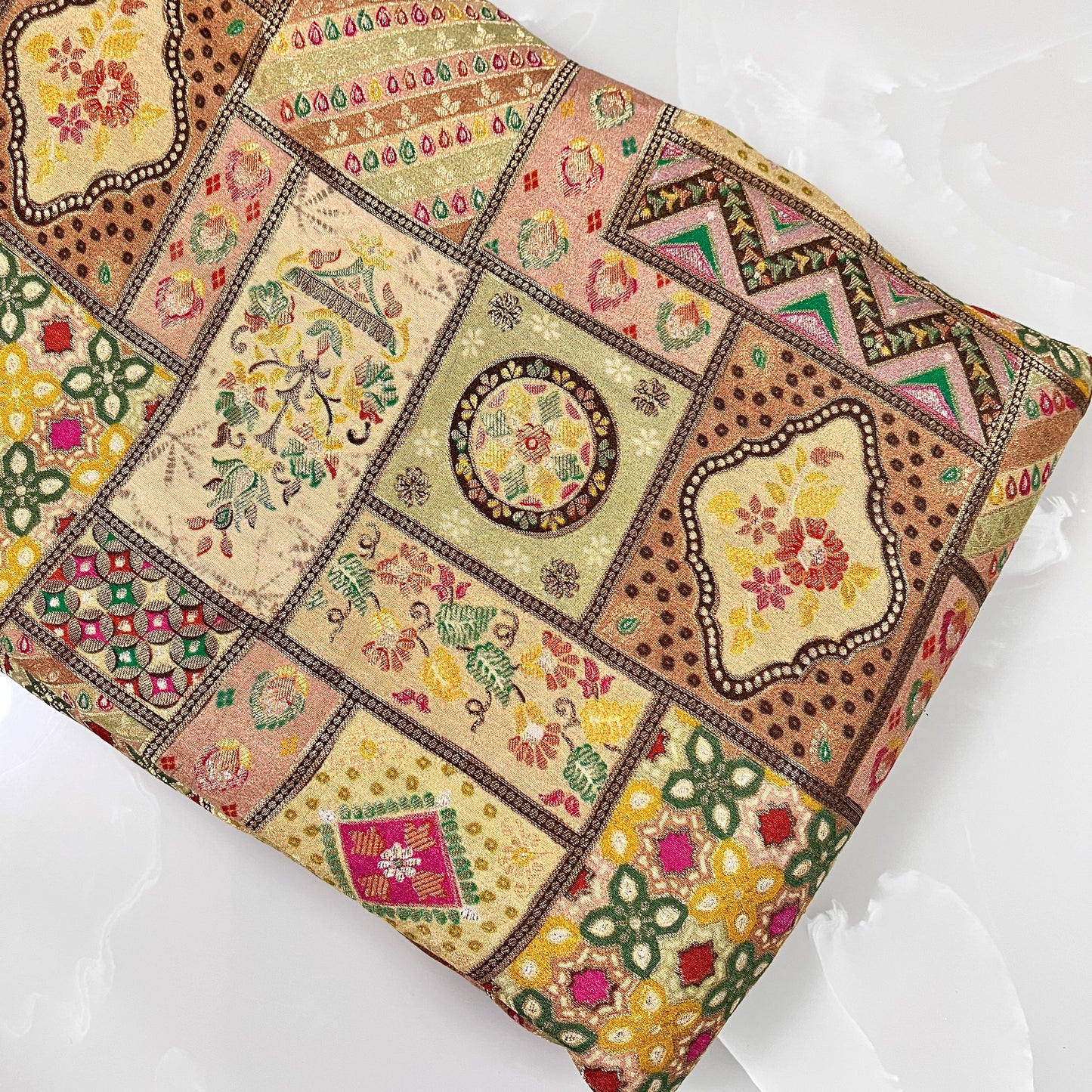 Banarsi Dola Silk Zari Weaving with Print
