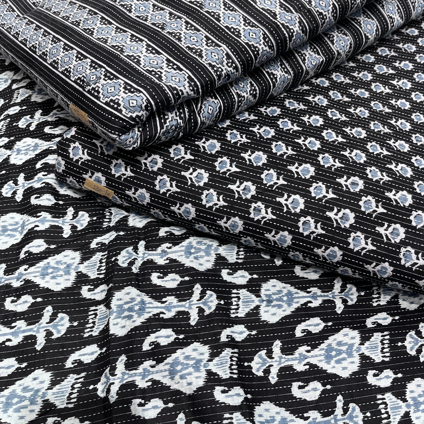 Pure Katha Cotton Prints (Black)