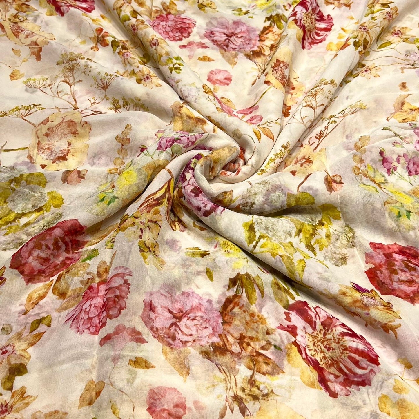 Pure Georgette Floral Prints 44”