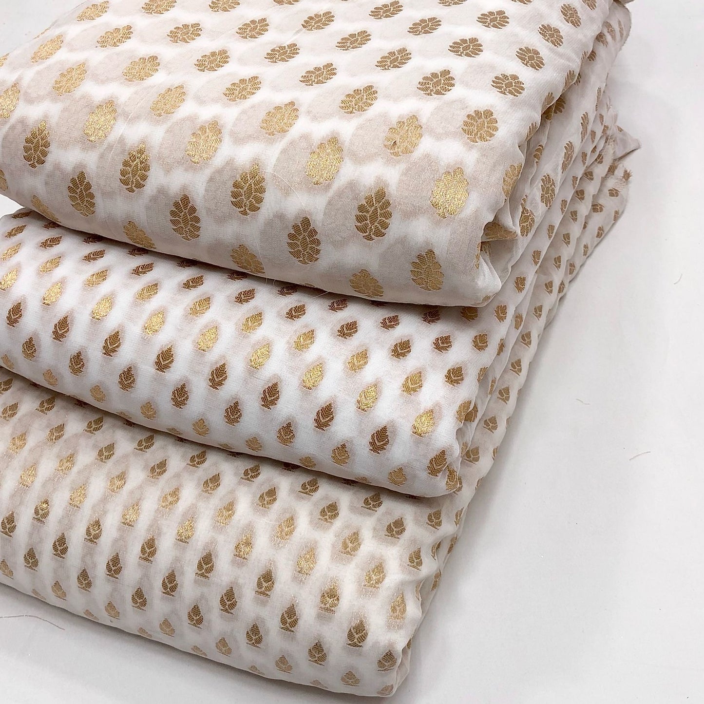Georgette Buti Jacquard Dyeable