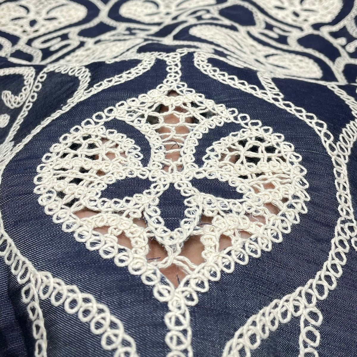 Denim Hakoba Cutwork Embroidery 54” @₹1000/mtr