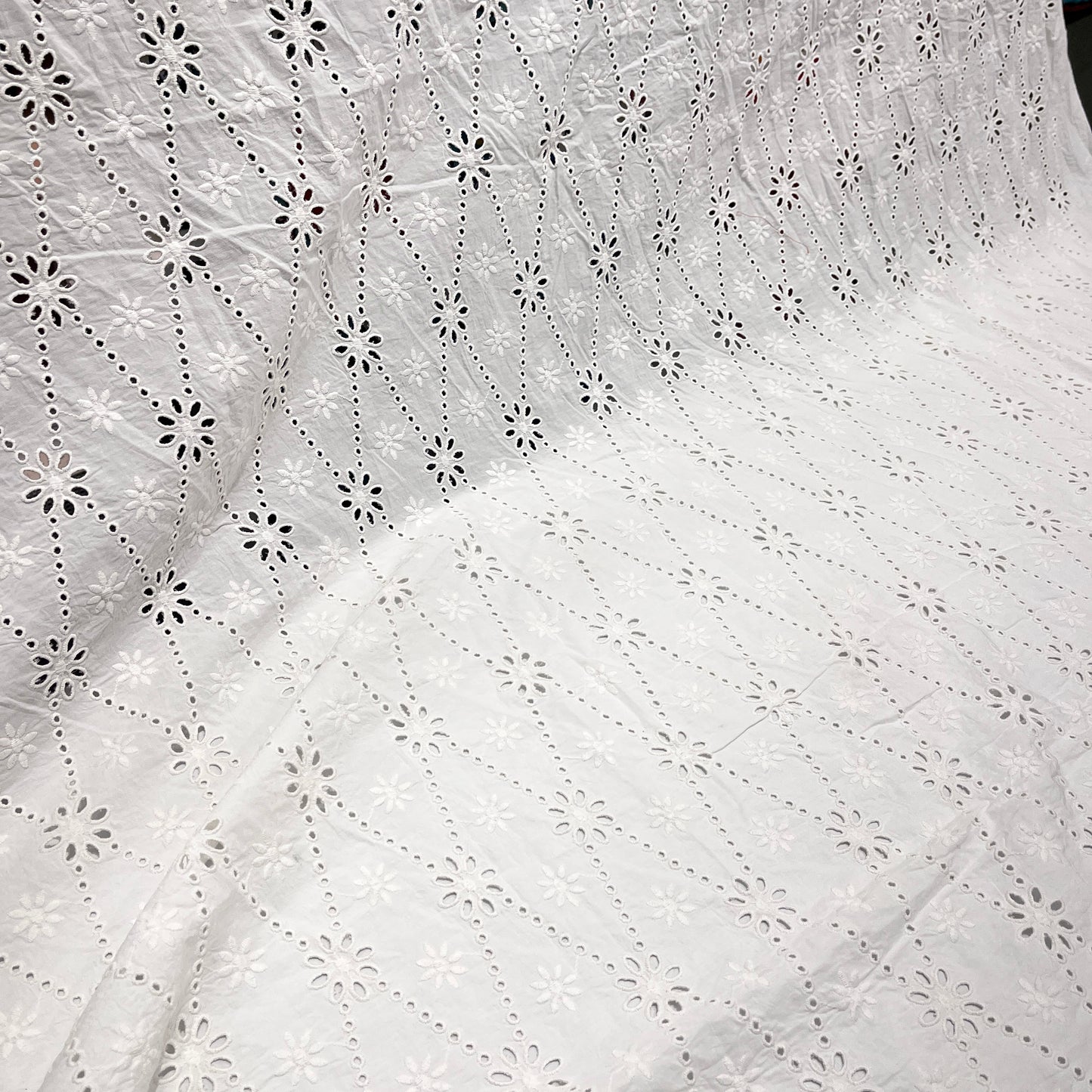 Pure Cotton Hakoba Cutwork Embroidery