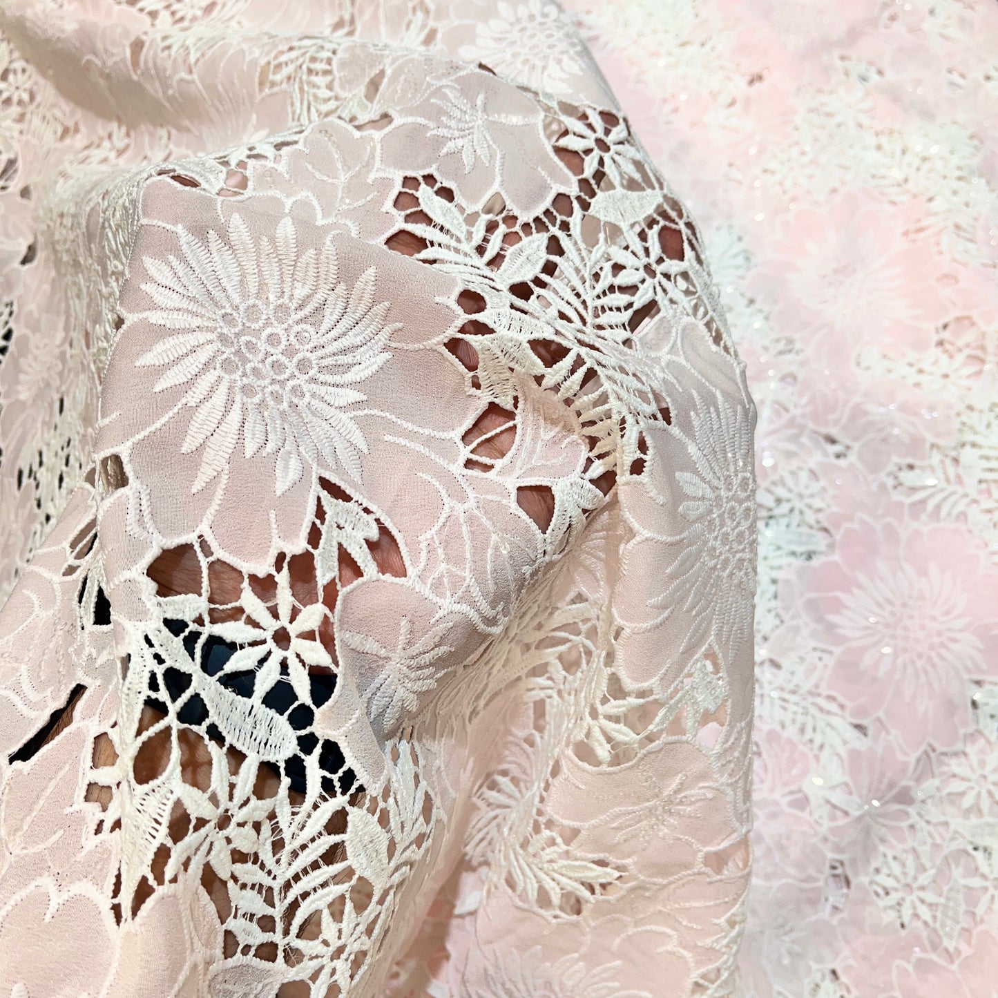 Summer Crepe Hakoba Cutwork Embroidery 52”