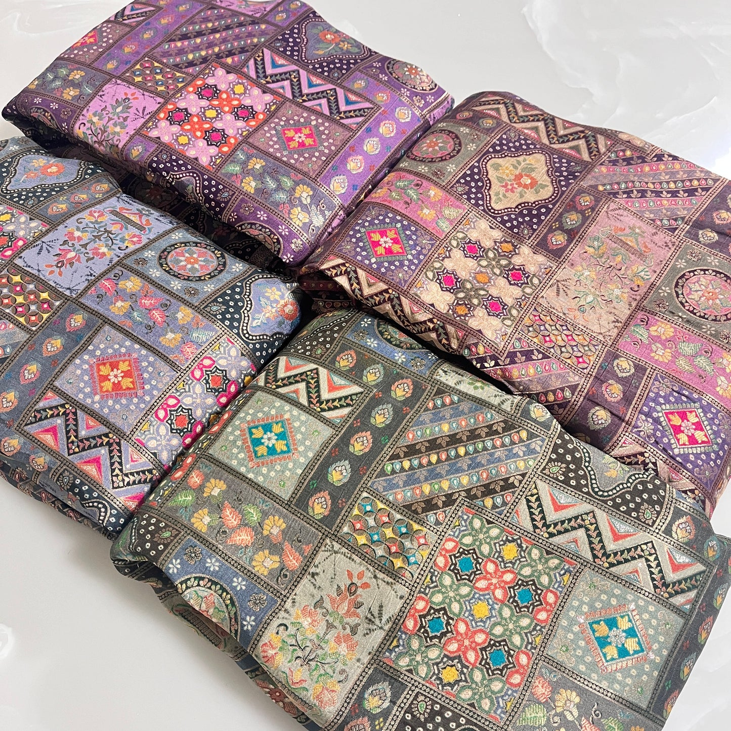 Banarsi Dola Silk Zari Weaving and Print