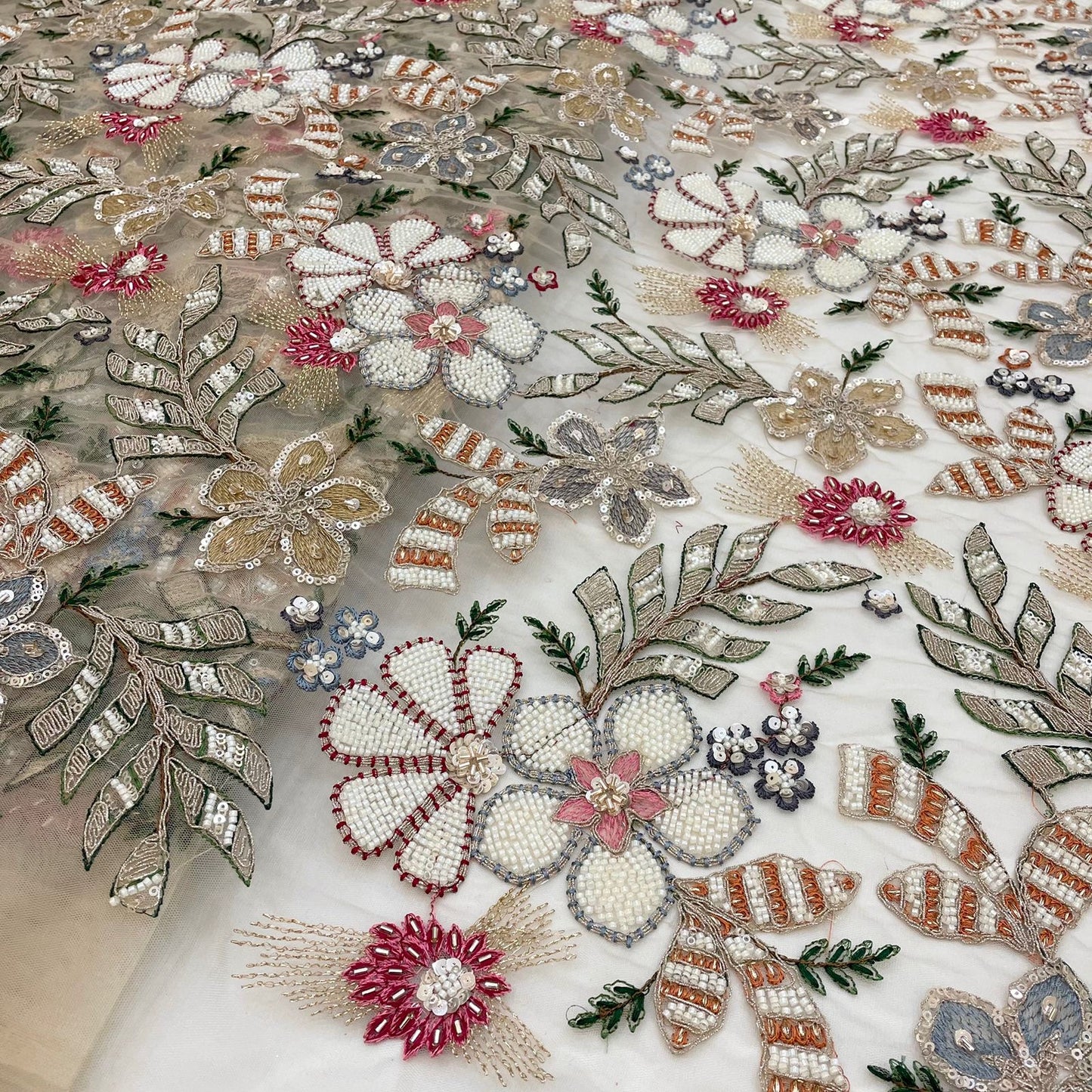 Net Cutdana & Nalki Work ₹1850/mtr