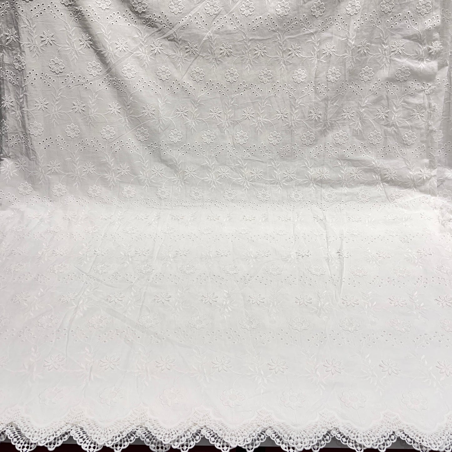 Pure Cotton Applique Cutwork Embroidery 52”
