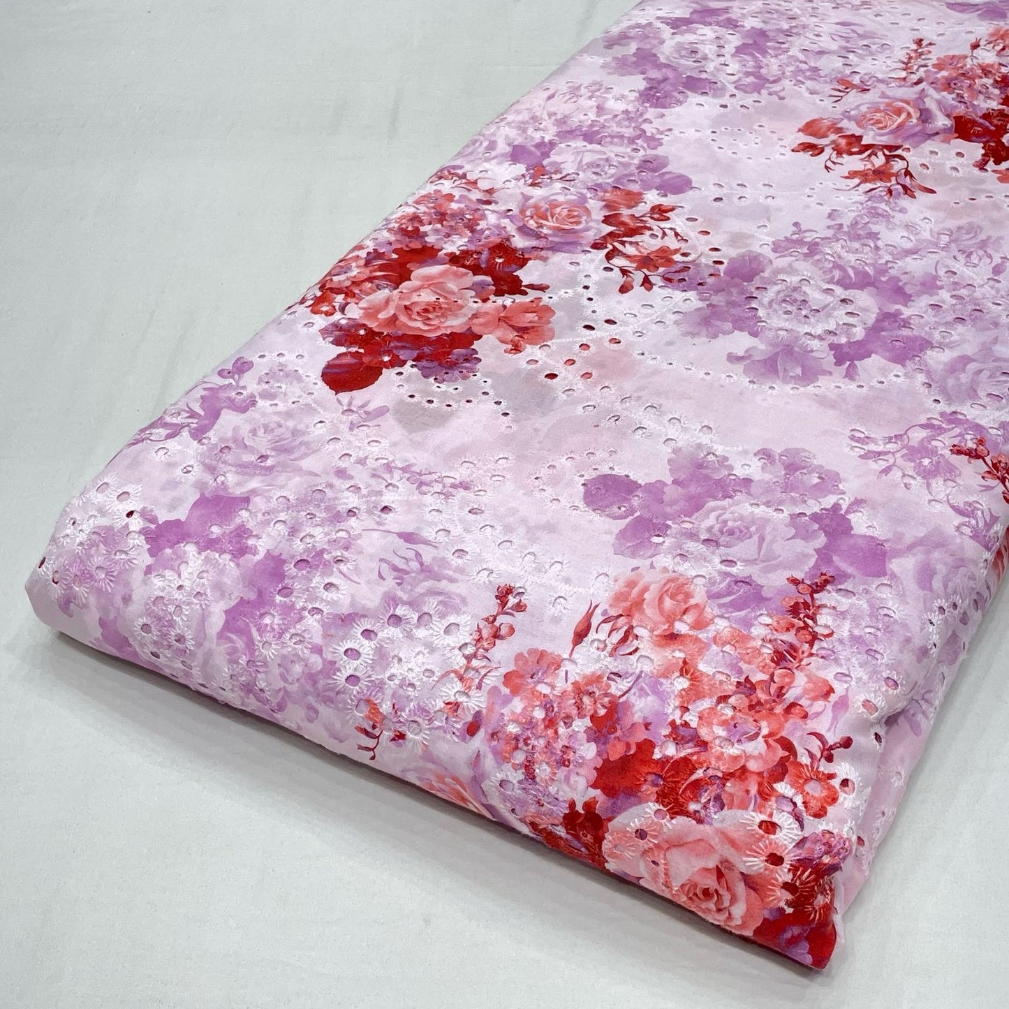 Pure Cotton Hakoba Cutwork with Prints 52”