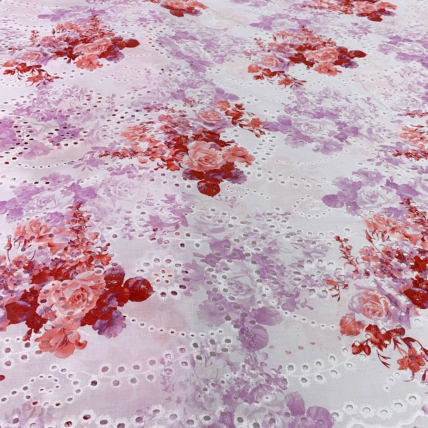 Pure Cotton Hakoba Cutwork with Prints 52”