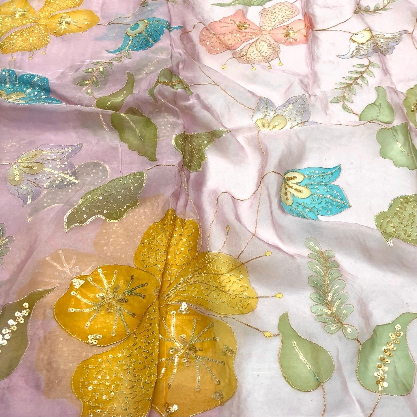 Pure Organza Pastel Embroidery