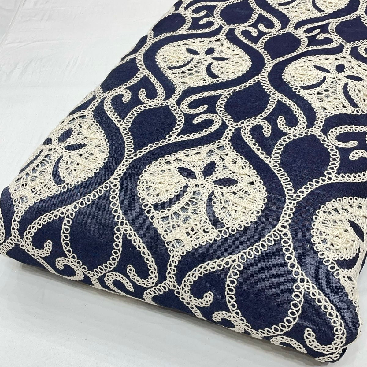Denim Hakoba Cutwork Embroidery 54” @₹1000/mtr
