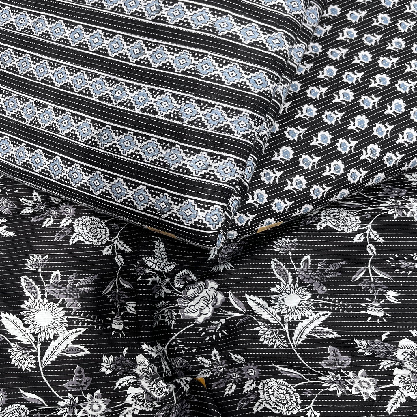 Pure Katha Cotton Prints (Black)