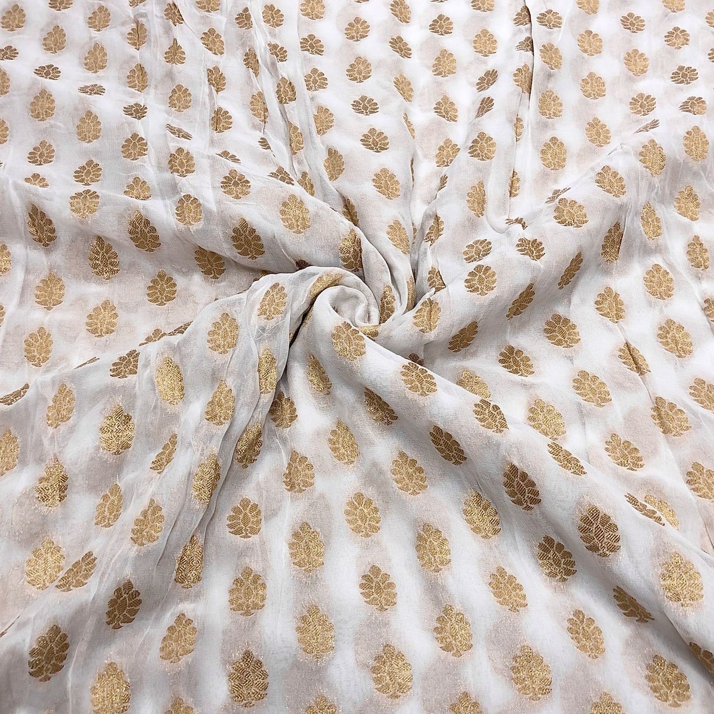 Georgette Buti Jacquard Dyeable
