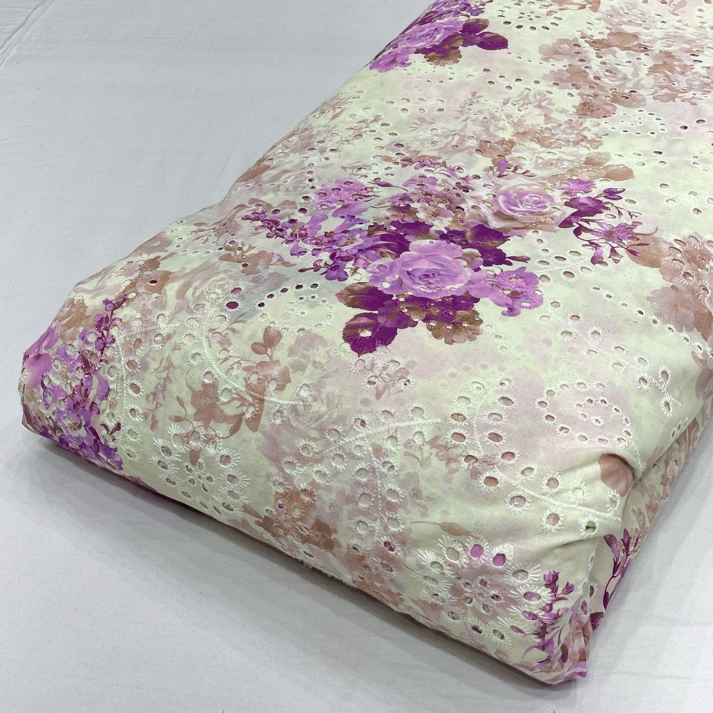 Pure Cotton Hakoba Cutwork with Prints 52”