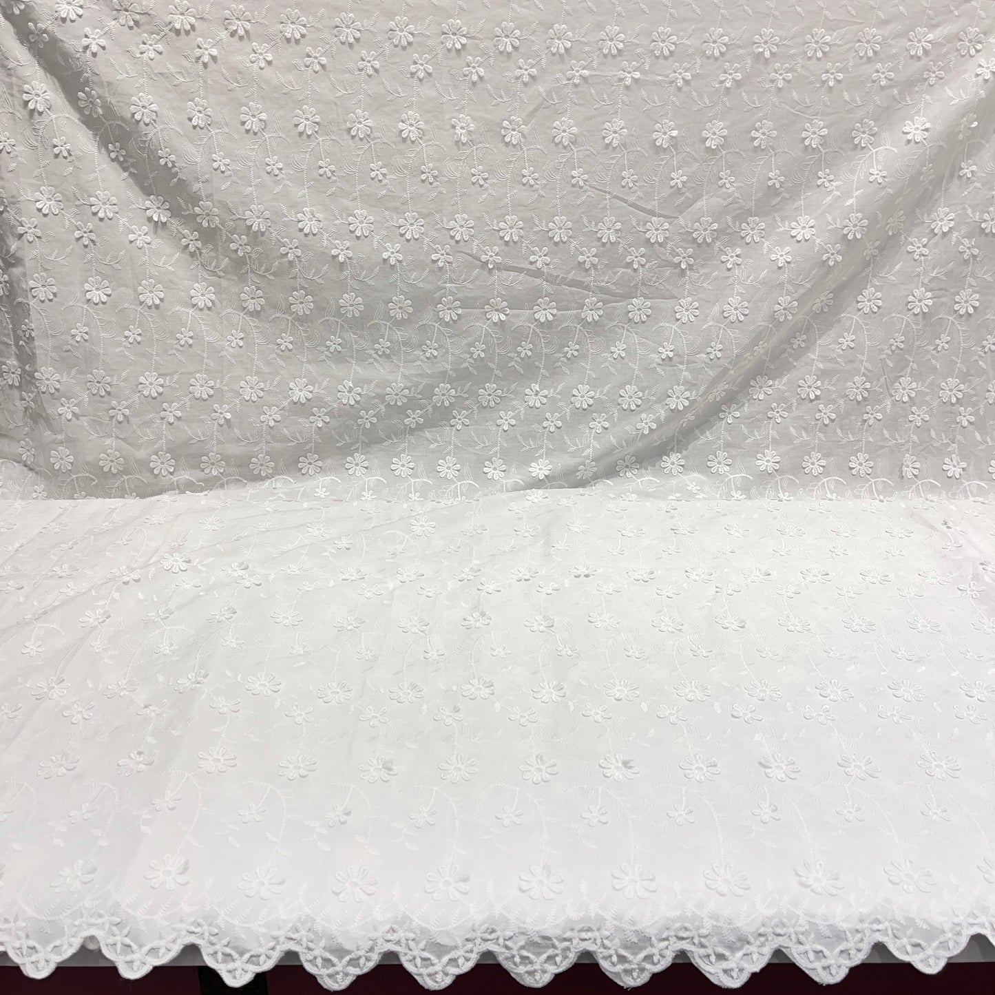 Pure Cotton Applique Cutwork Embroidery 52”