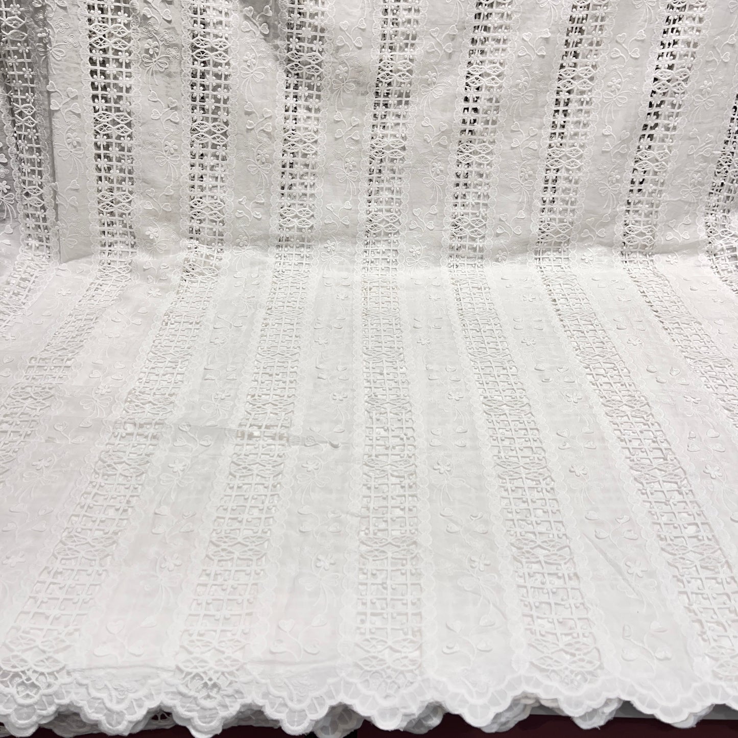 Pure Cotton Applique Cutwork Embroidery 52”