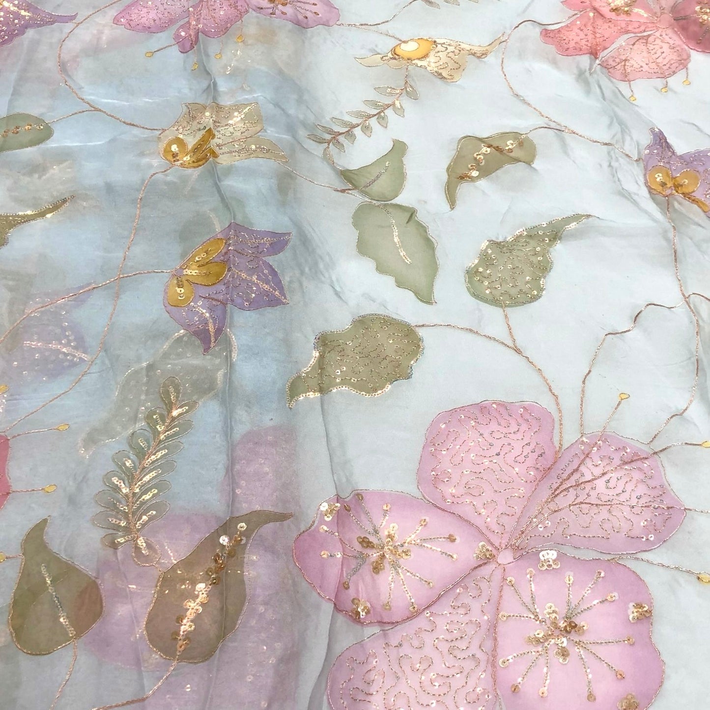 Pure Organza Pastel Embroidery