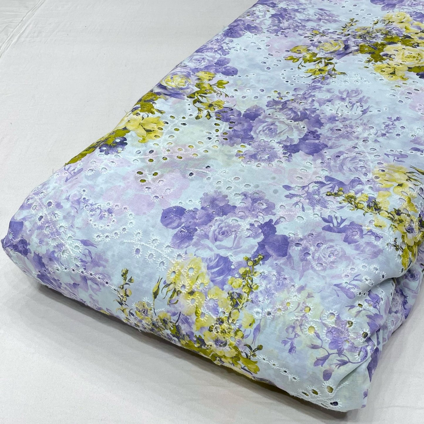 Pure Cotton Hakoba Cutwork with Prints 52”