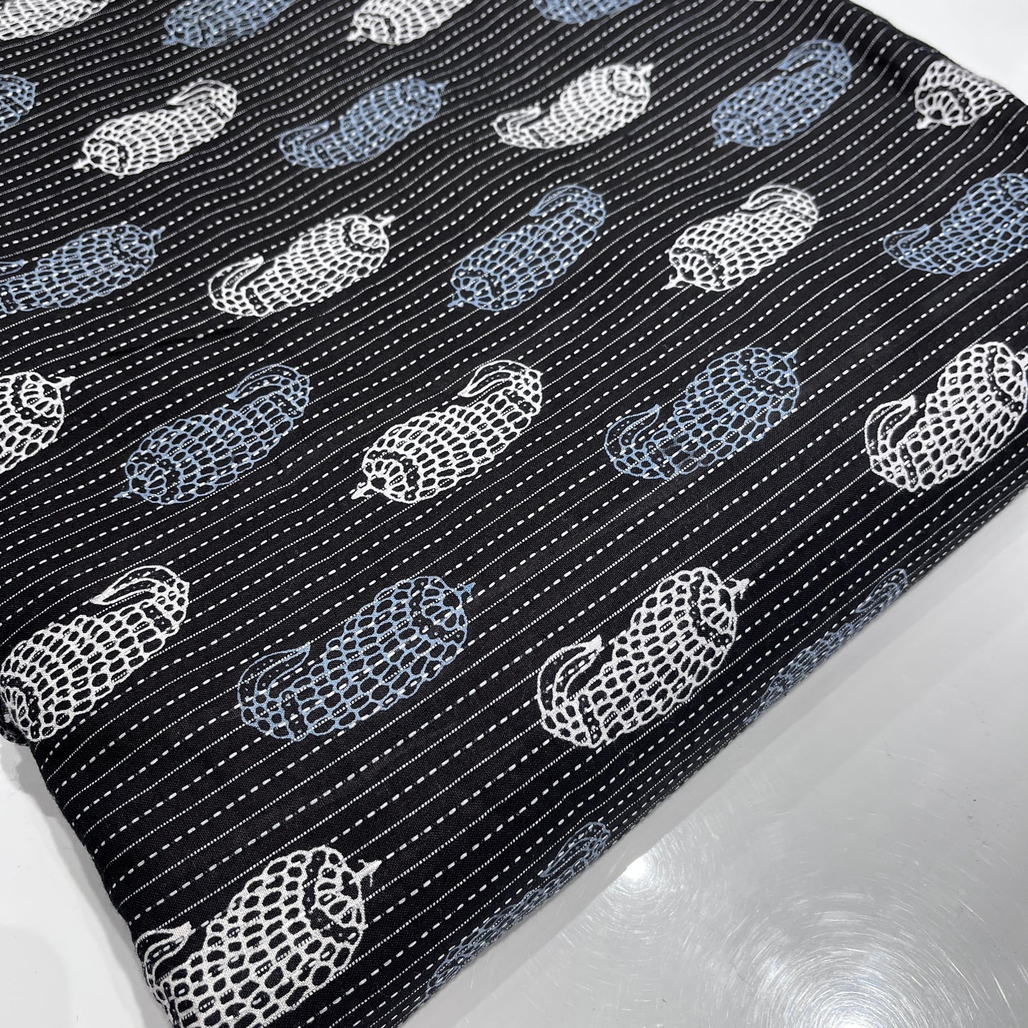 Pure Katha Cotton Prints (Black)