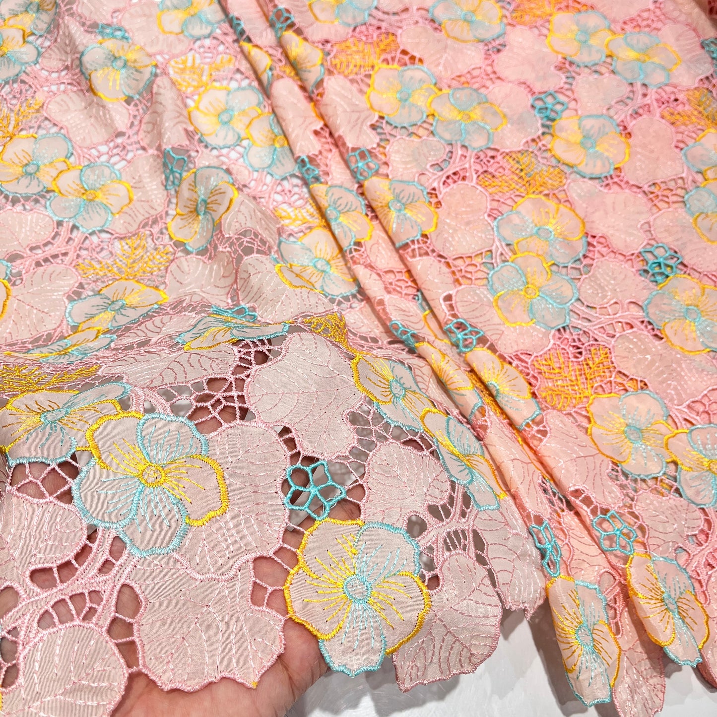 Crepe Hakoba Cutwork Embroidery 52”
