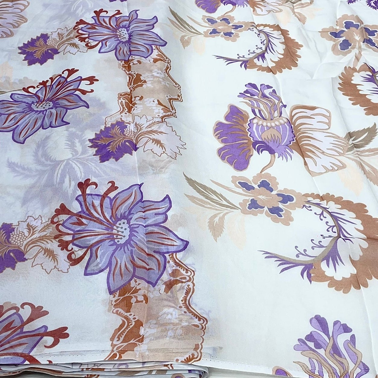 Soft Flowy Pure Viscose Georgette Floral Print Fabric for Dresses, Sarees & Co-Ord Sets (₹350 per meter)