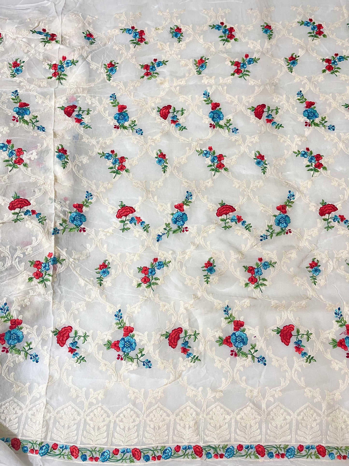 Lucknowi Style Embroidered Pure Georgette