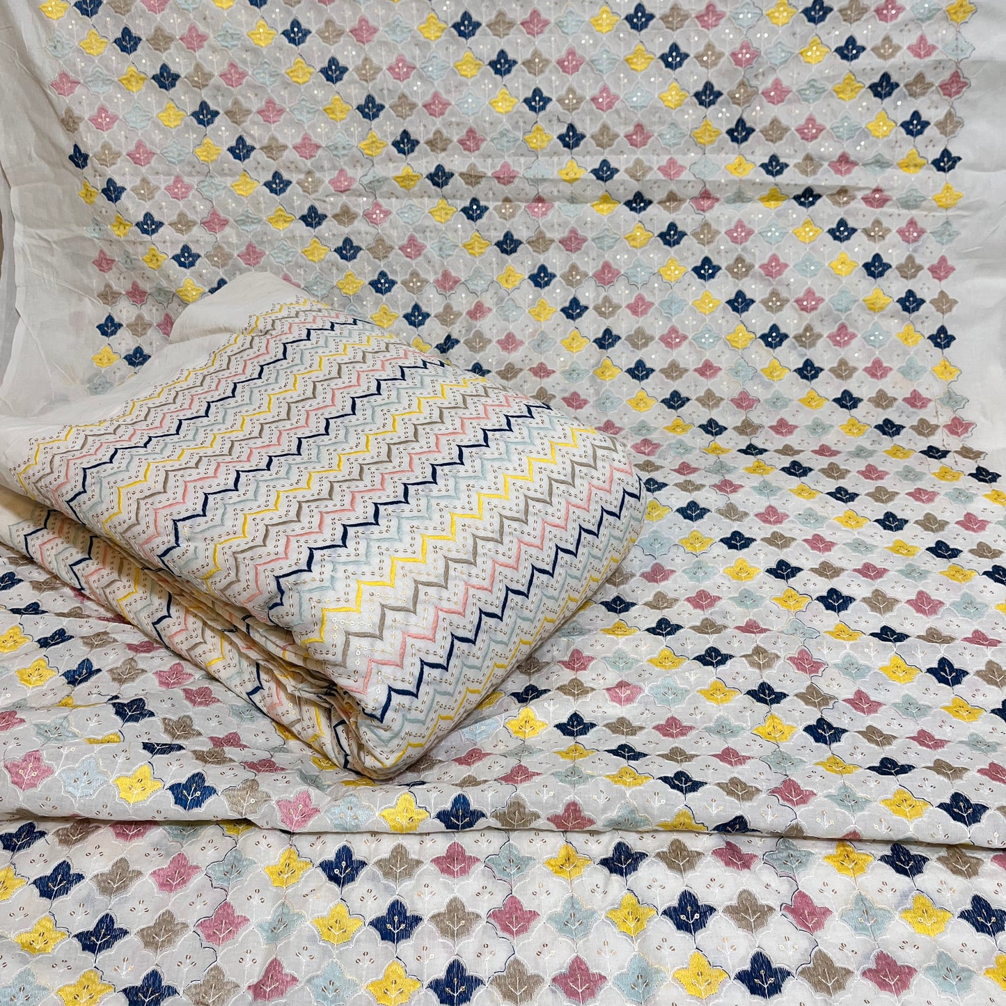 Pure Kora Cotton Embroidery