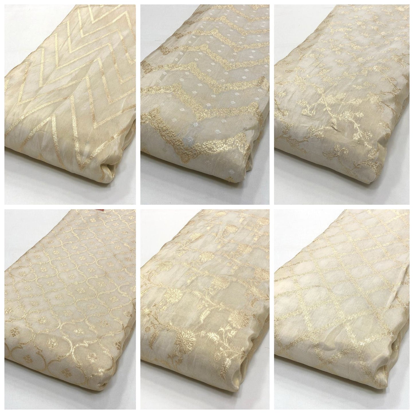 Pure Georgette Tissue Jacquard Dyeable