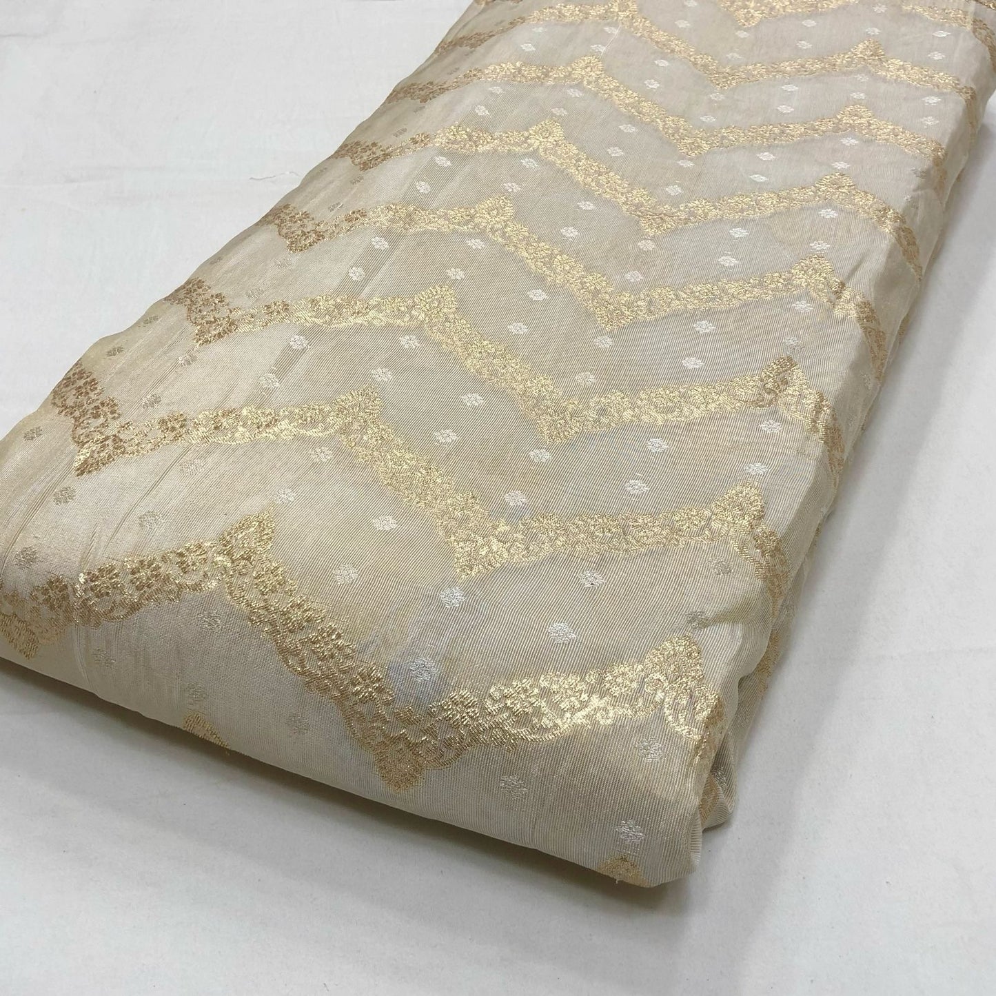 Pure Georgette Tissue Jacquard Dyeable