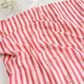 Pure Organic Cotton Digital Print Floral Stripe Fabric – Gajri Red| Soft Breathable Summer Fabric | 44” Width (₹300 per meter)