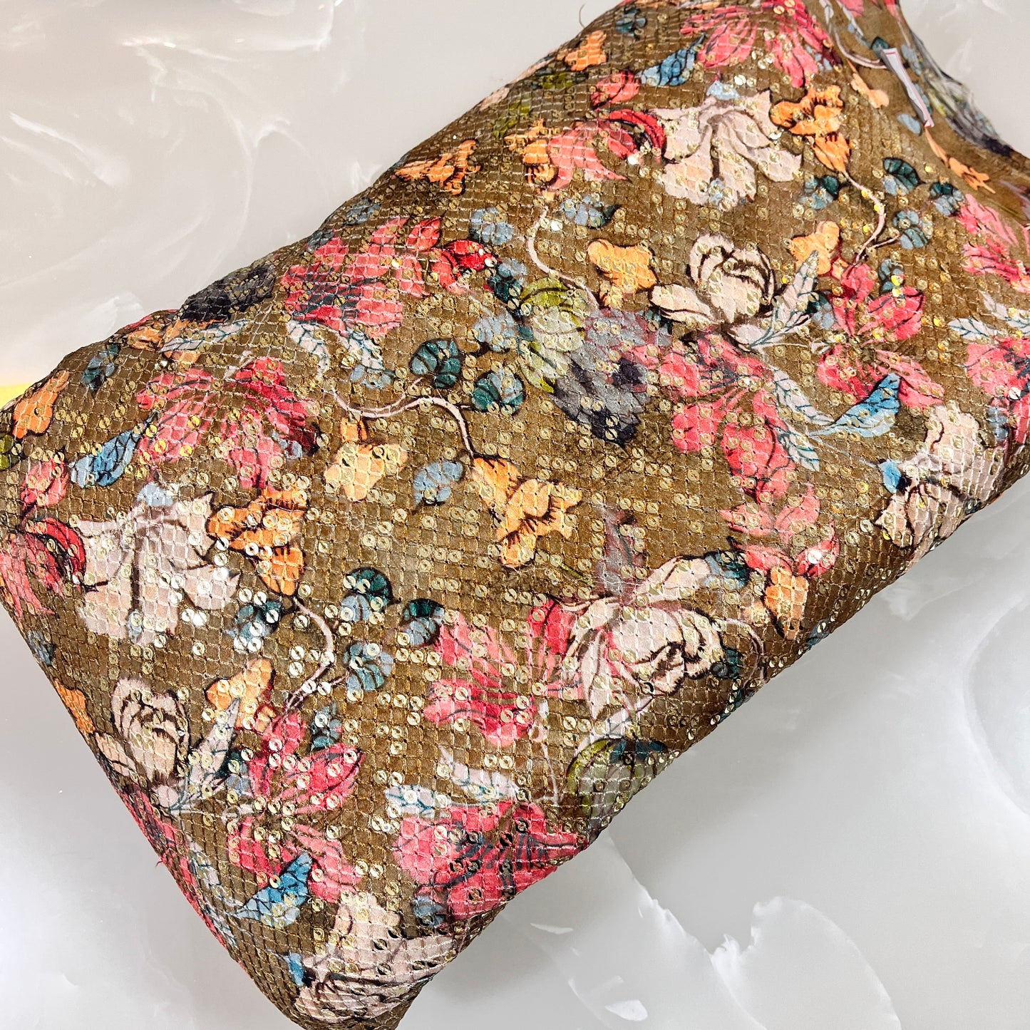 Pure Chinon Print with Embroidery