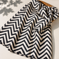 Black & Ivory Striped Modal Satin Printed Fabric – Soft & Flowy 44” (₹425 per meter)