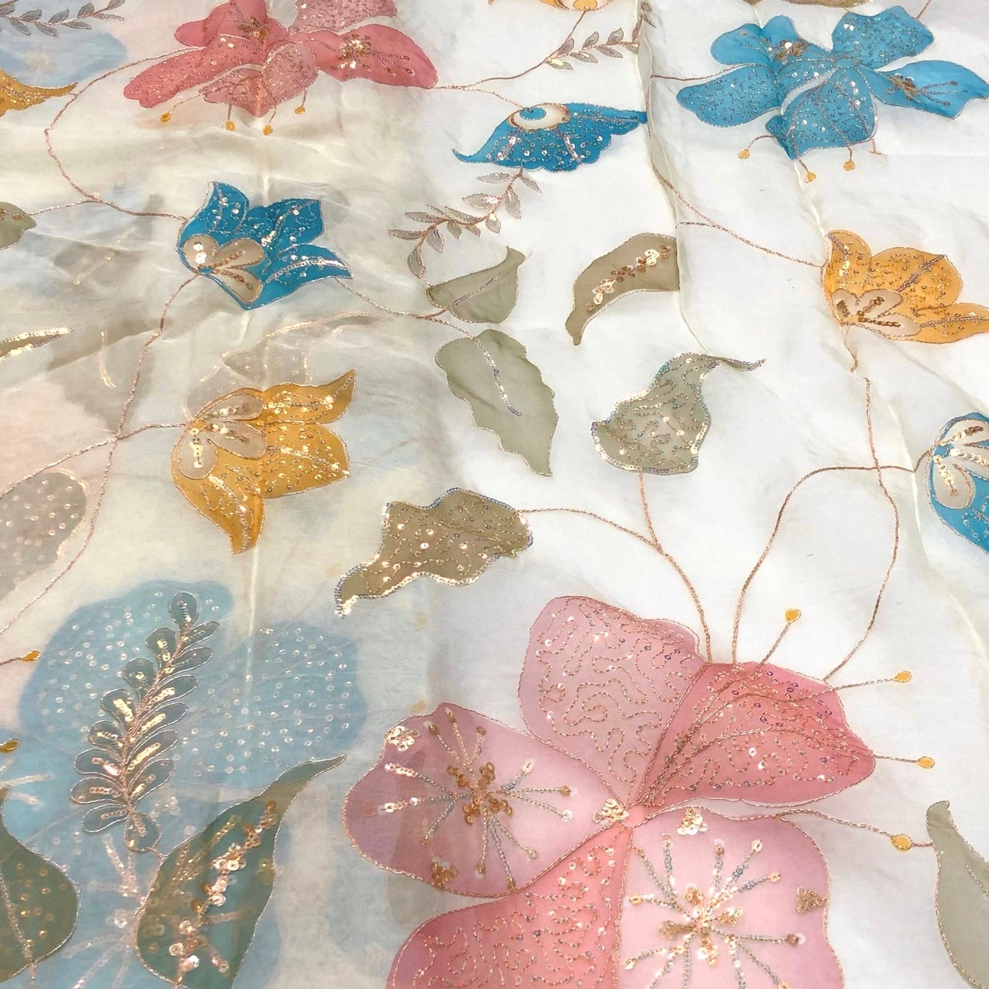 Pure Organza Pastel Embroidery
