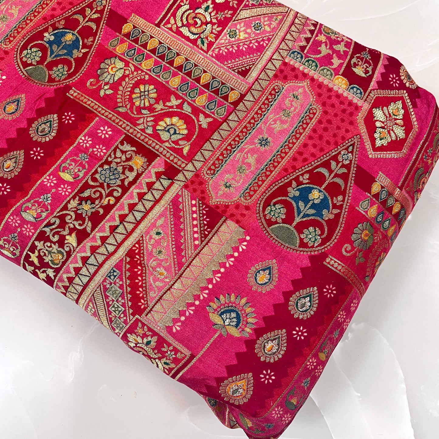 Pure Banarsi Dola Silk Soft Brocades