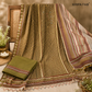 Organic Cotton Lacework Unstitched Suit Olive Green (₹2550 per suit)
