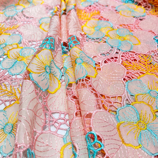 Crepe Hakoba Cutwork Embroidery 52”