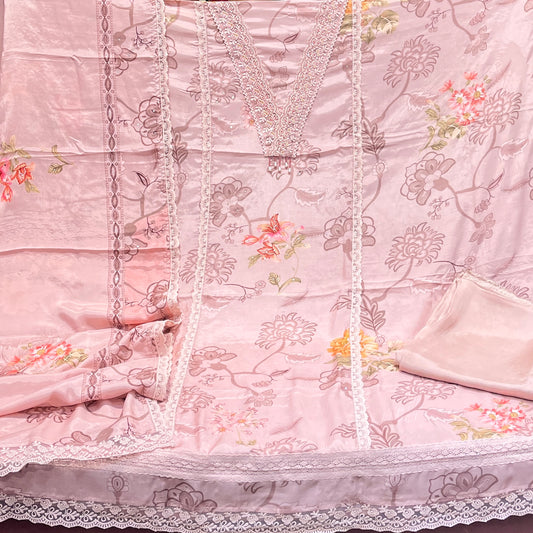 Pastel Nude Pink Premium Muslin 3pc Suit