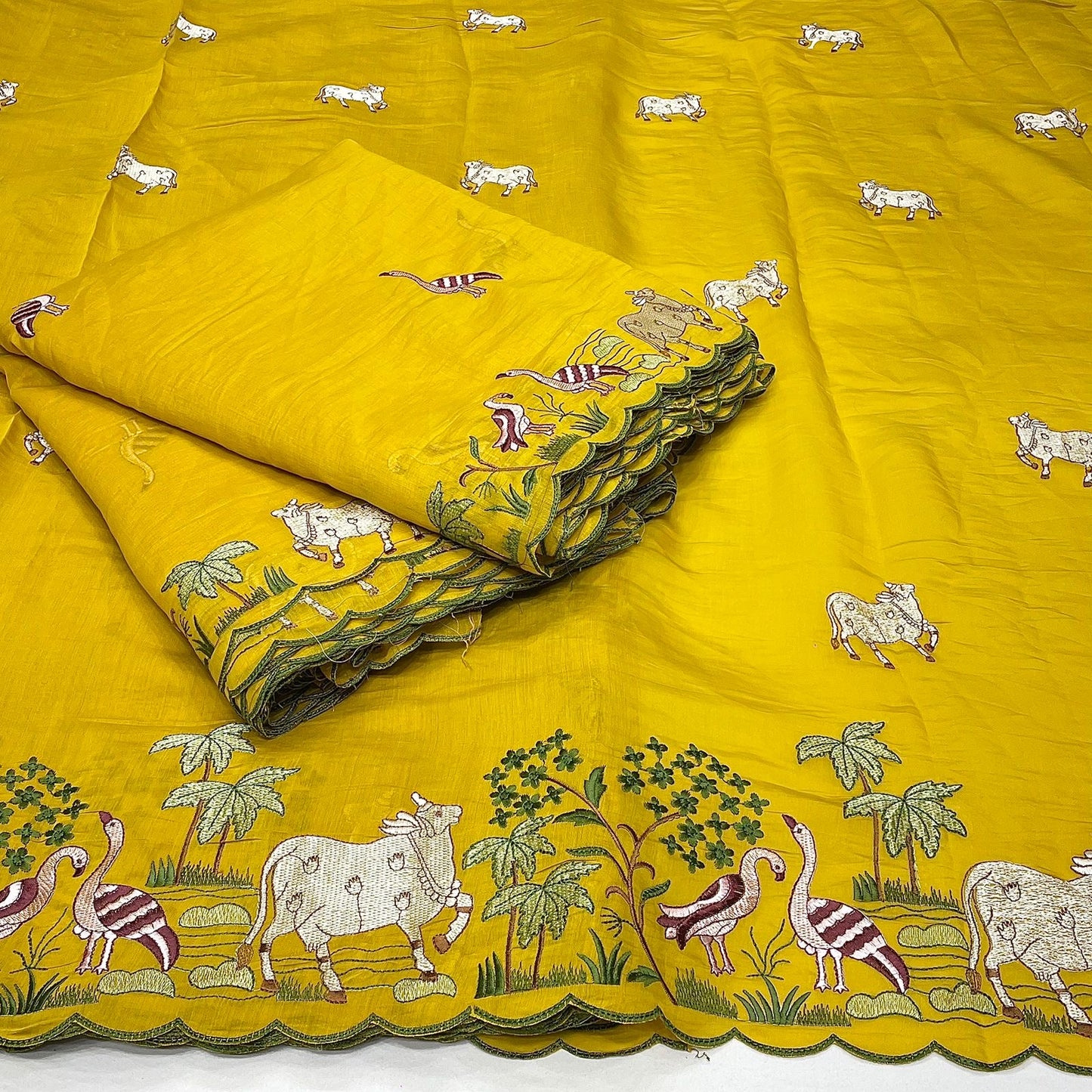 Pure Mul Embroidery 52” with Mul Embroidery 40” for Dupatta Combo