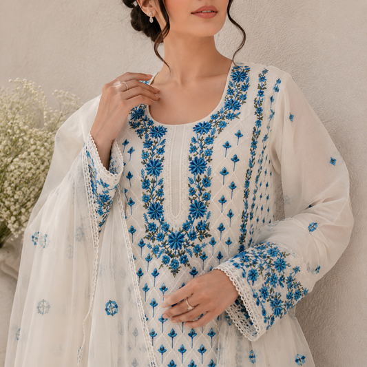 Pure Cotton Embroidered Unstitched Suit