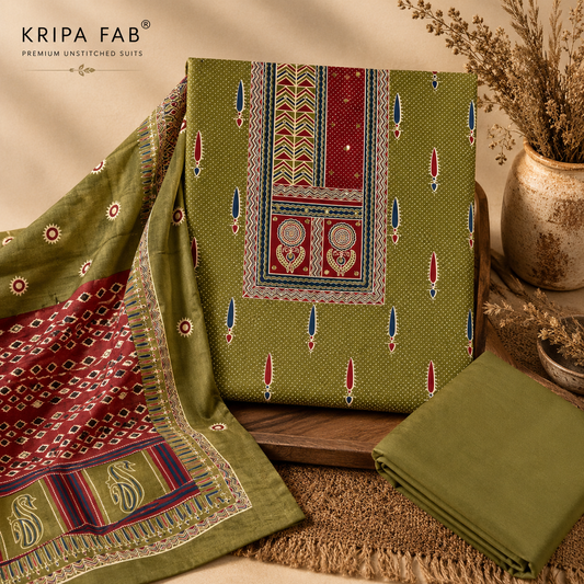 Pure Cotton Printed Suit (Unstitched)