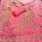 Peacock Crepe Cutdana Nalki Work Unstitched Suit