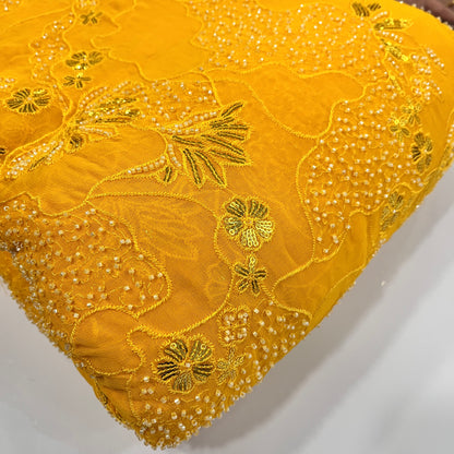 Pure Georgette Cutdana and Sequins Work