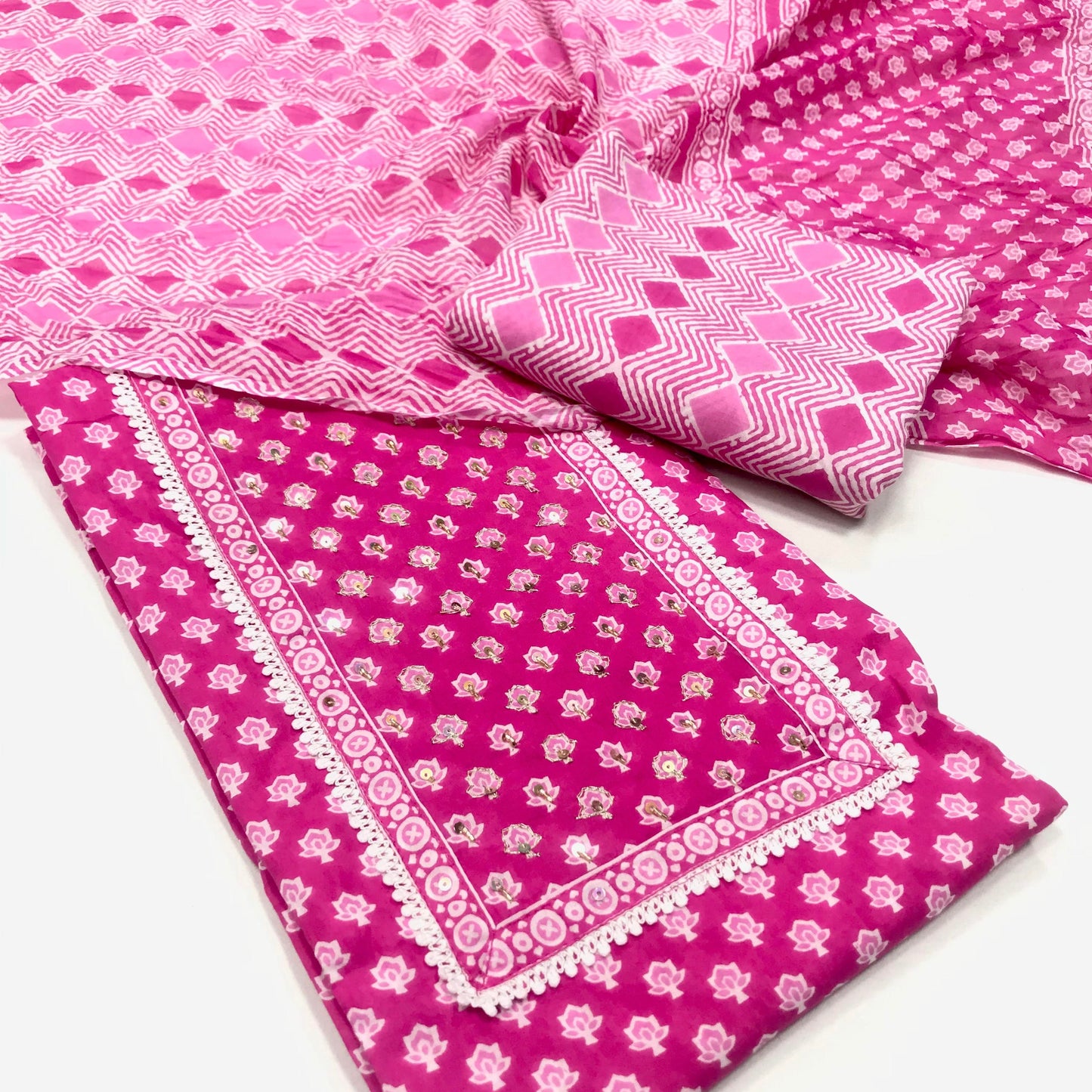 Pure Cotton 3pc Suit (Unstitched)