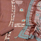 Premium Brown Printed Dola Silk Unstitched Suit Set | Printed Dupatta & Soft Silk Bottom (₹3350 per suit)