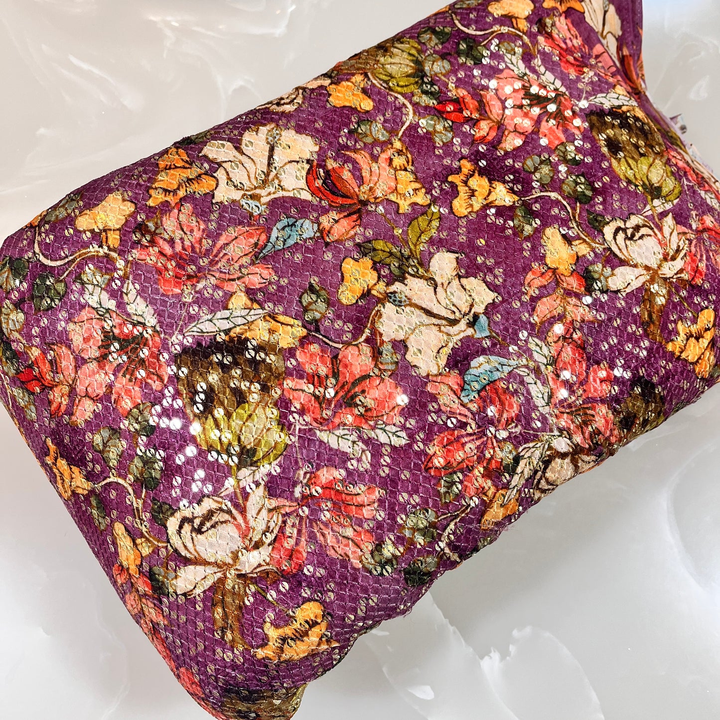 Pure Chinon Print with Embroidery