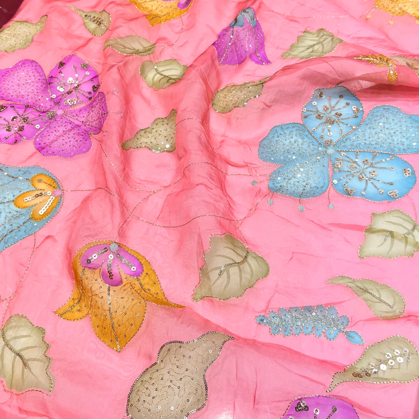 Pure Organza Pastel Embroidery