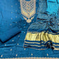 Gajji Silk Unstitched Suit with Embroidered Neckline & Bandhani Print (₹3700 per suit)