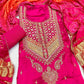 Gajji Silk Unstitched Suit with Embroidered Neckline & Bandhani Print (₹3700 per suit)